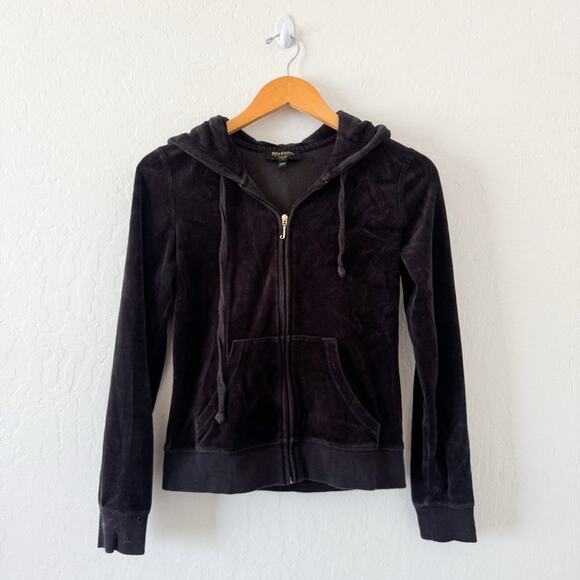 Juicy Couture Velour Track Suit Hoodie Jacket Full Zip Y2K Top - Picture 2 of 5
